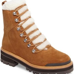 Marc Fisher Genuine Shearling Lace-Up Boot